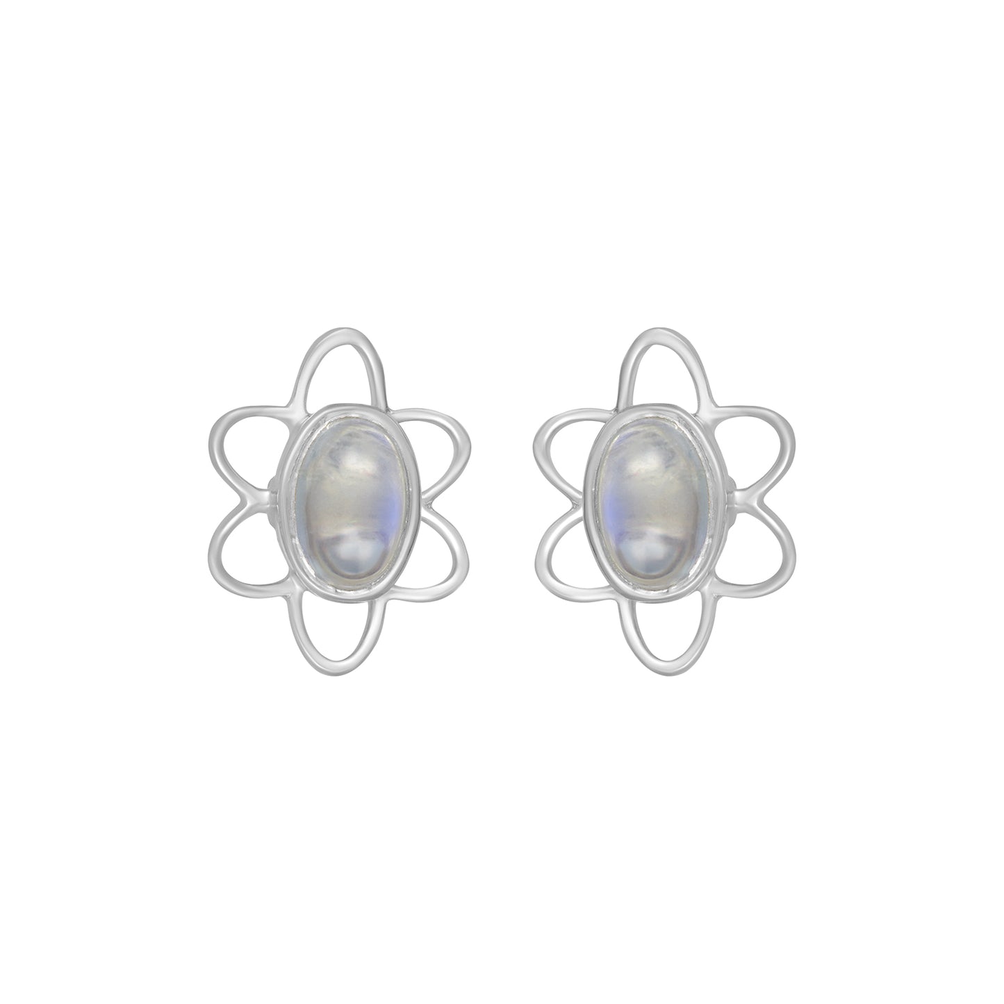 Sterling Silver Earrings Moonstone IGE-12