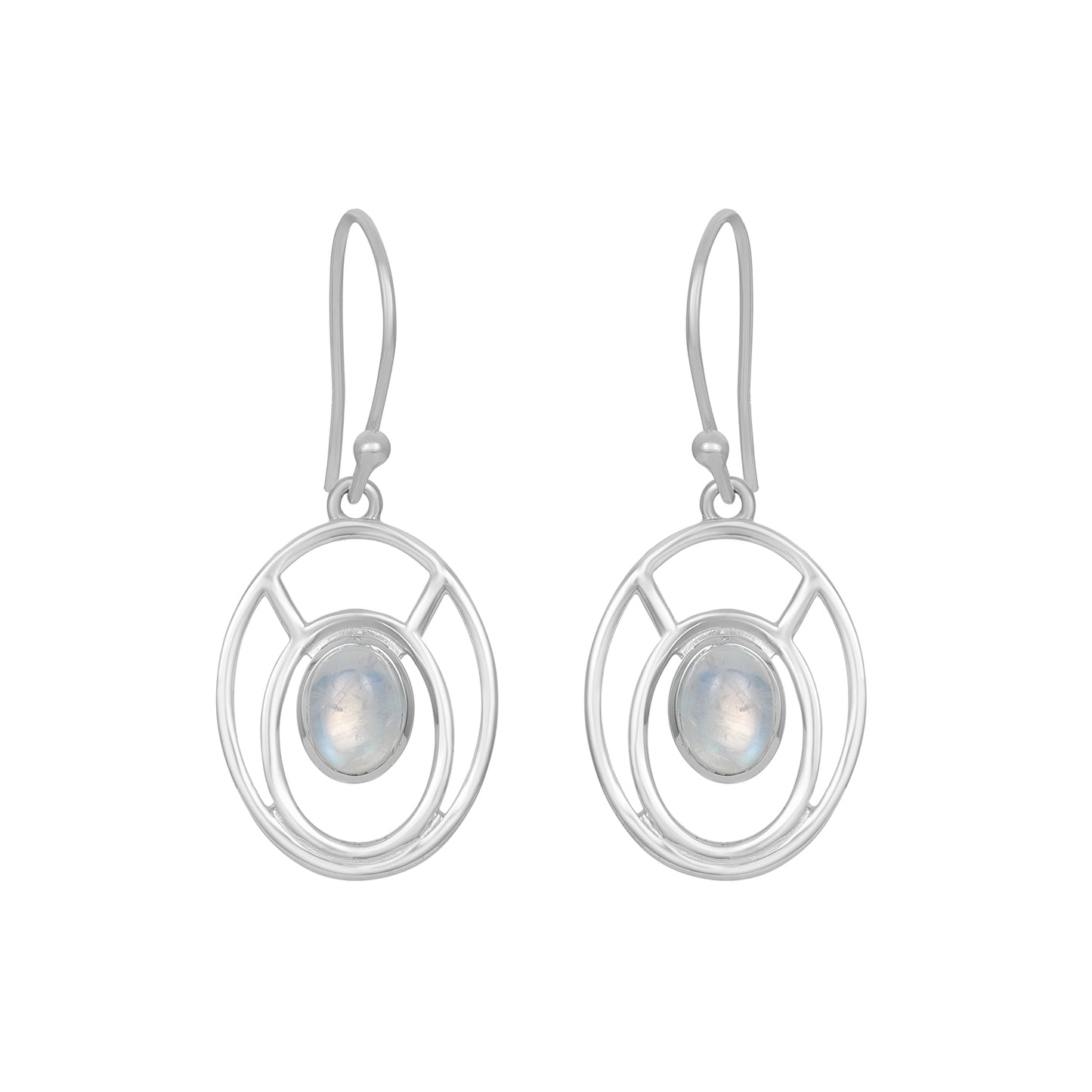Sterling Silver Earrings Moonstone IGE-264