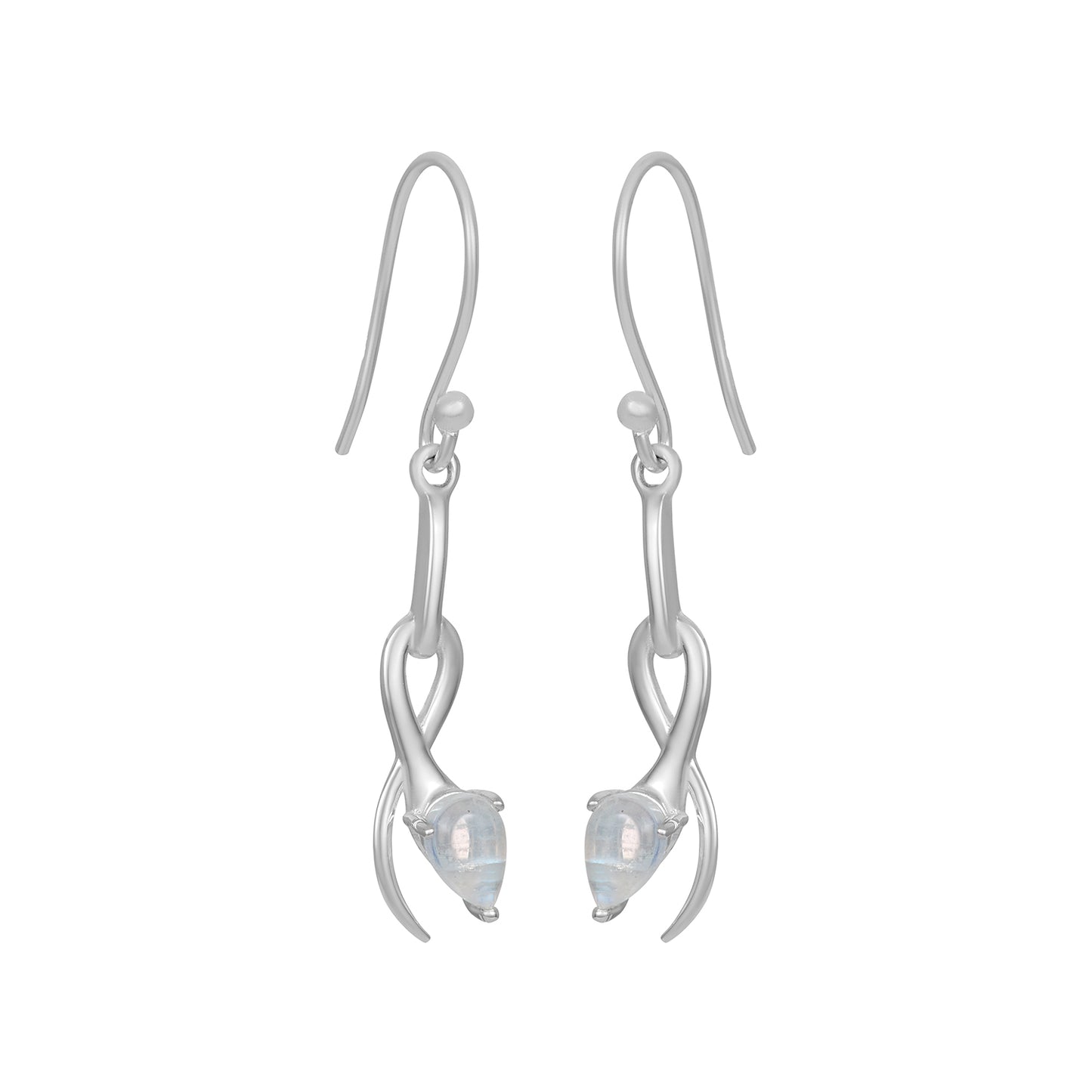 Sterling Silver Earrings Moonstone IGE-440