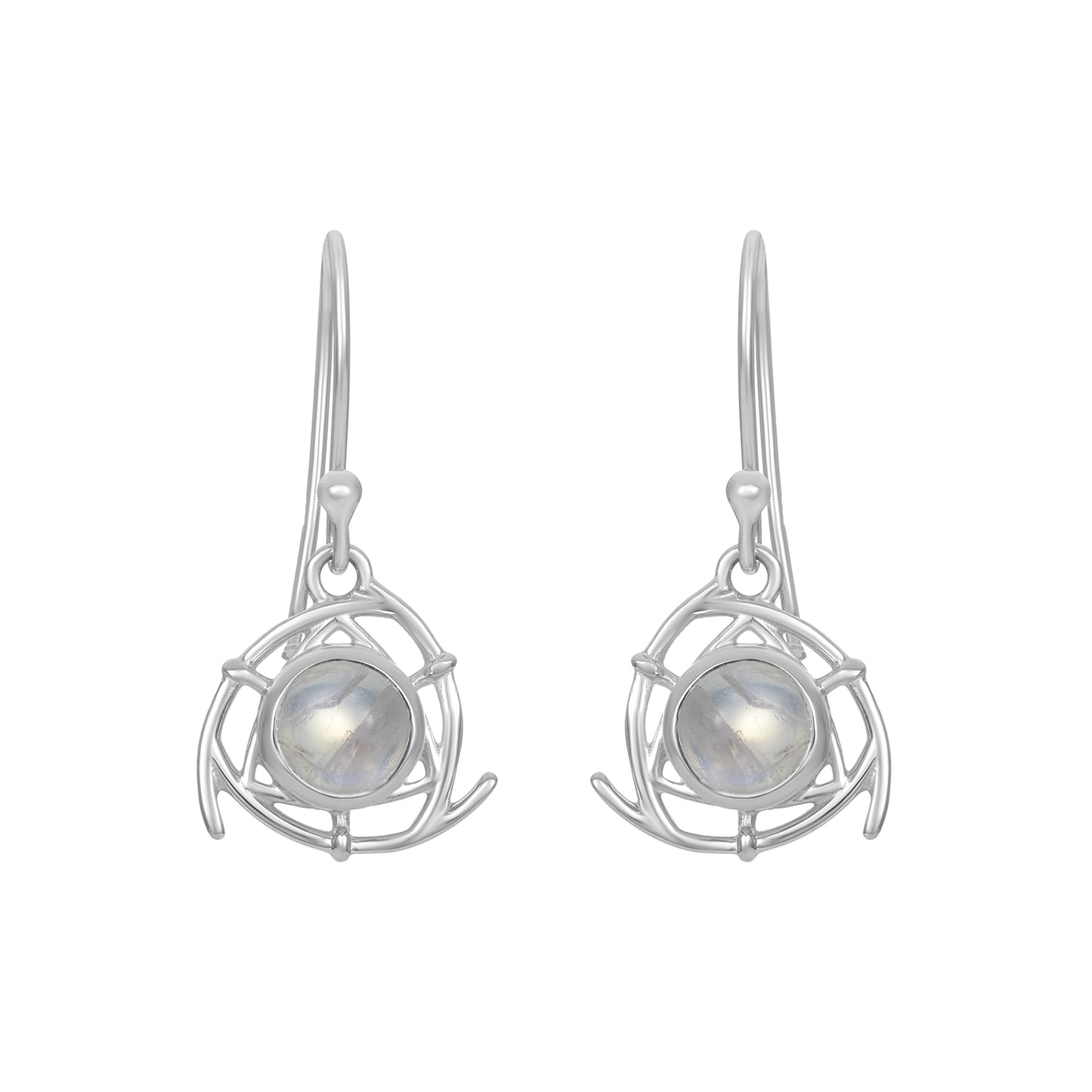 Sterling Silver Earrings Moonstone IGE-564