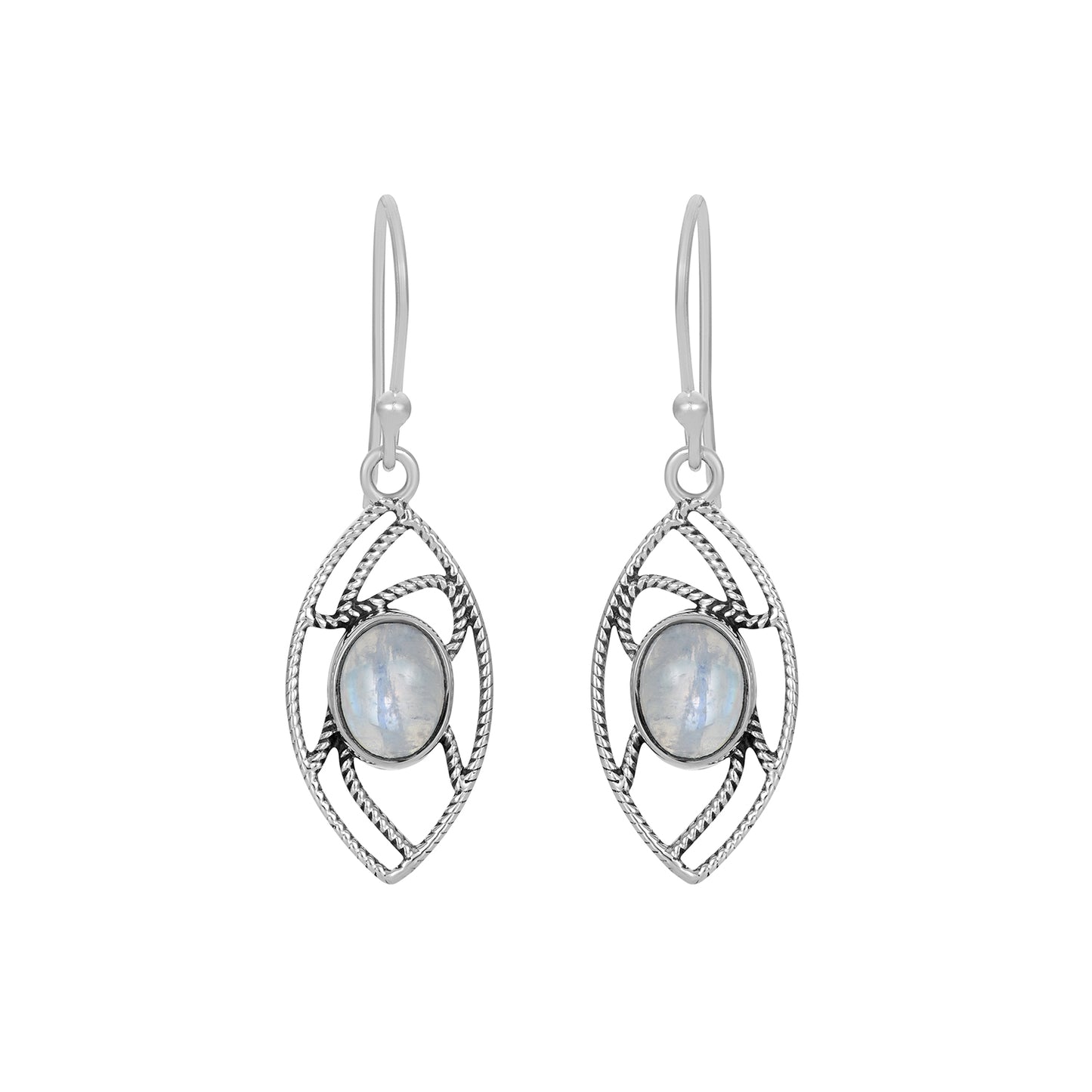 Sterling Silver Earrings Moonstone IGE-183