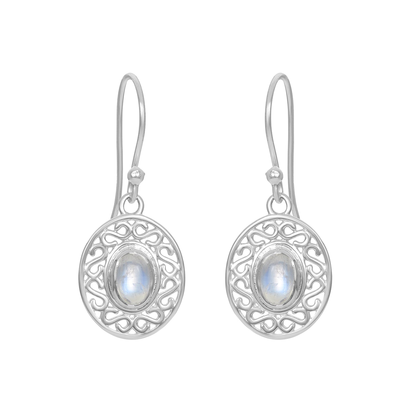 Sterling Silver Earrings Moonstone IGE-187