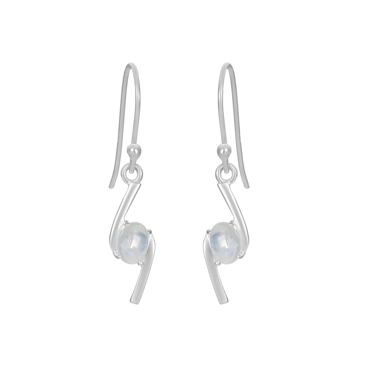 Sterling Silver Earrings Moonstone IGE-428