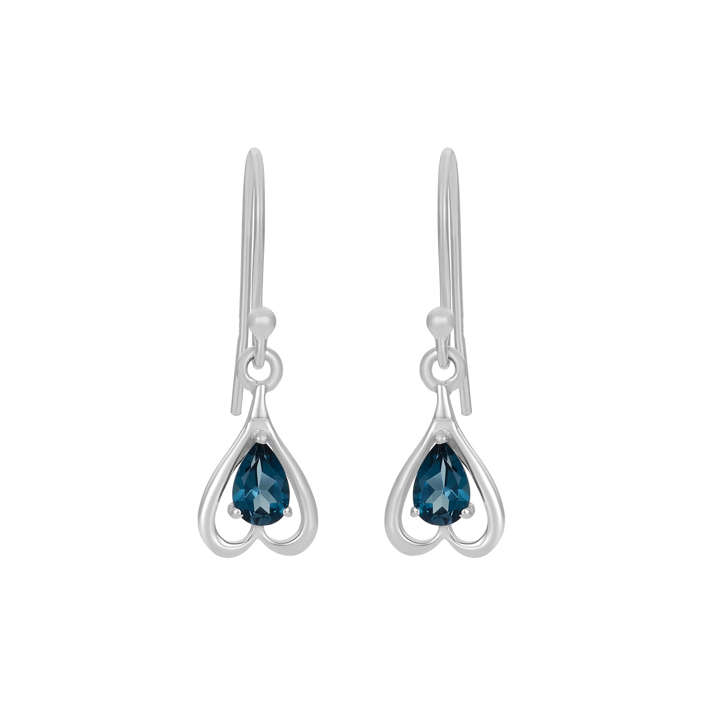 Sterling Silver Earrings London Blue Topaz IGE-433