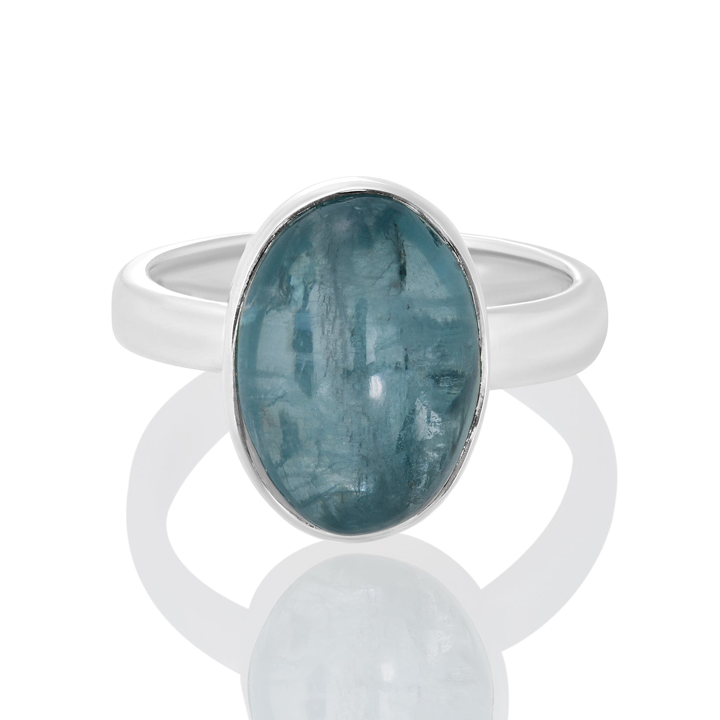 Sterling Silver Ring Mint Kyanite Adj