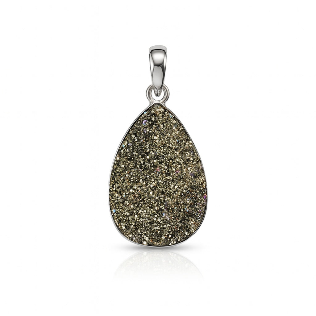 Spectropyrite Druzy Pendants CODE-155