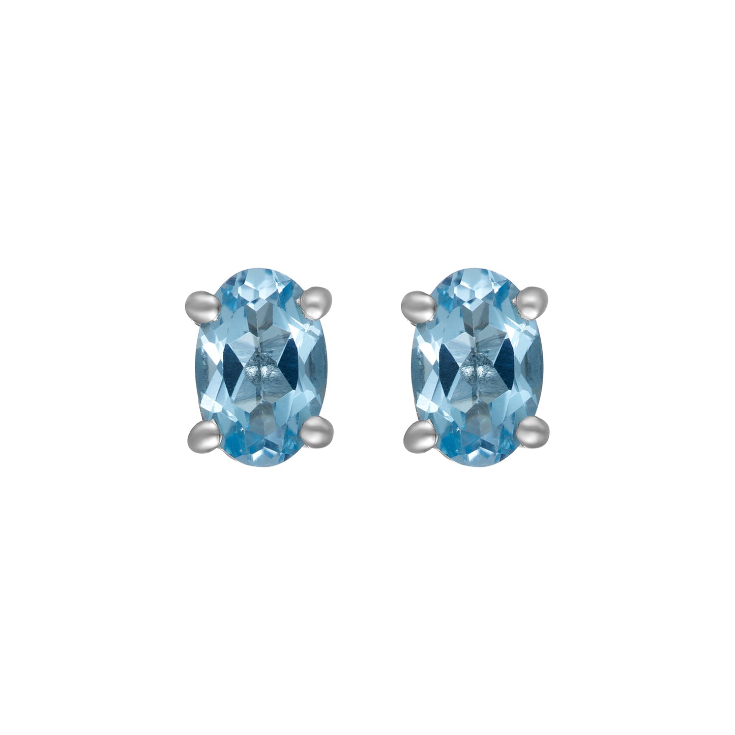 Ige-1154 Ige-1154 S.S. Earring Blue Topaz Jewelry CODE-125 (sold by card)