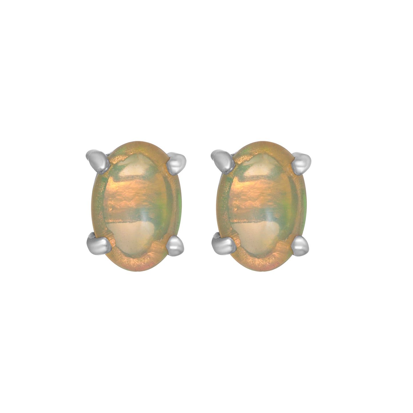 Sterling Silver Earrings Opal (3 PR CARD) IGE-1354