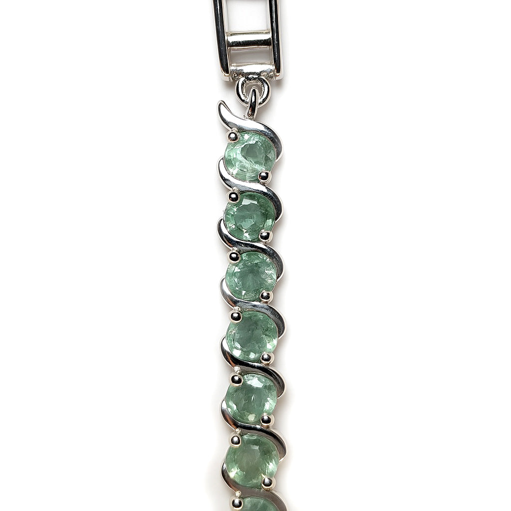 Sterling Silver Bracelet Green Kyanite IGB-173