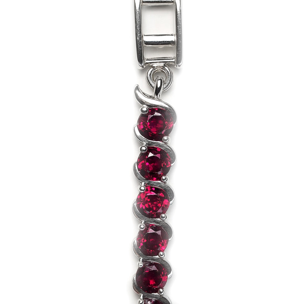 Sterling Silver Bracelet Rhodolite Garnet IGB-173