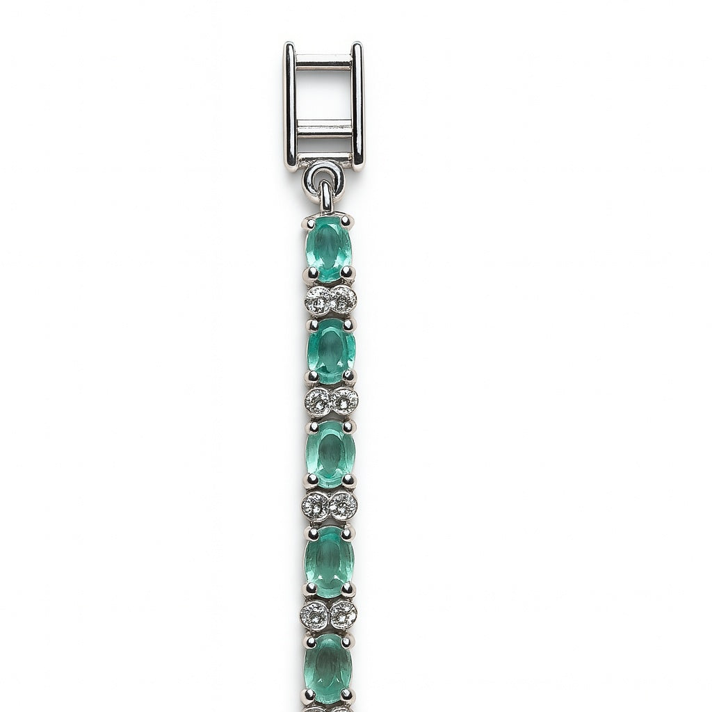 Sterling Silver Bracelet Green Kyanite IGB-111