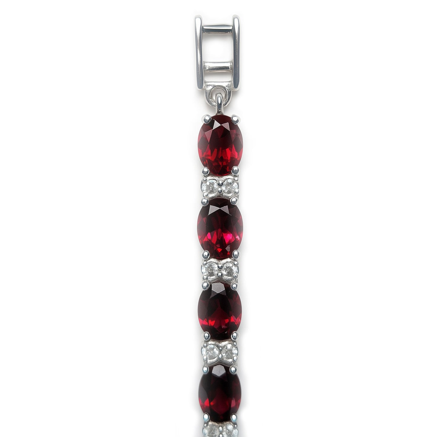 Sterling Silver Bracelet Rhodolite Garnet IGB-108