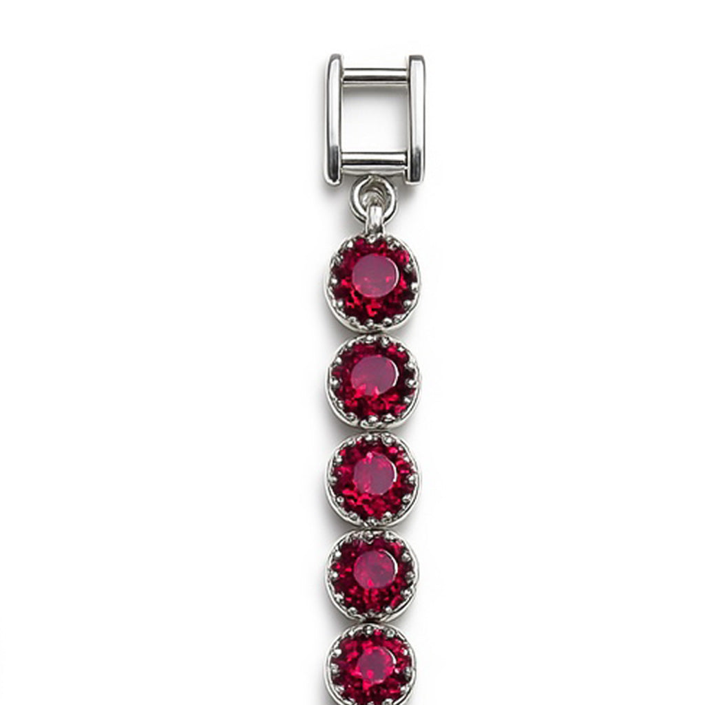Sterling Silver Bracelet Rhodolite Garnet IGB-174