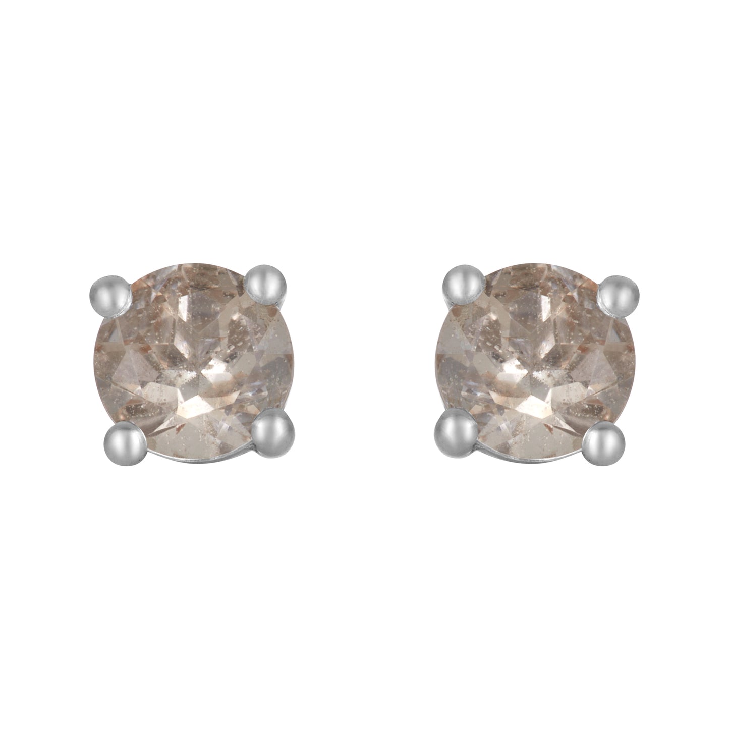 Sterling Silver Earrings Morganite (3 PR CARD) IGE-1023