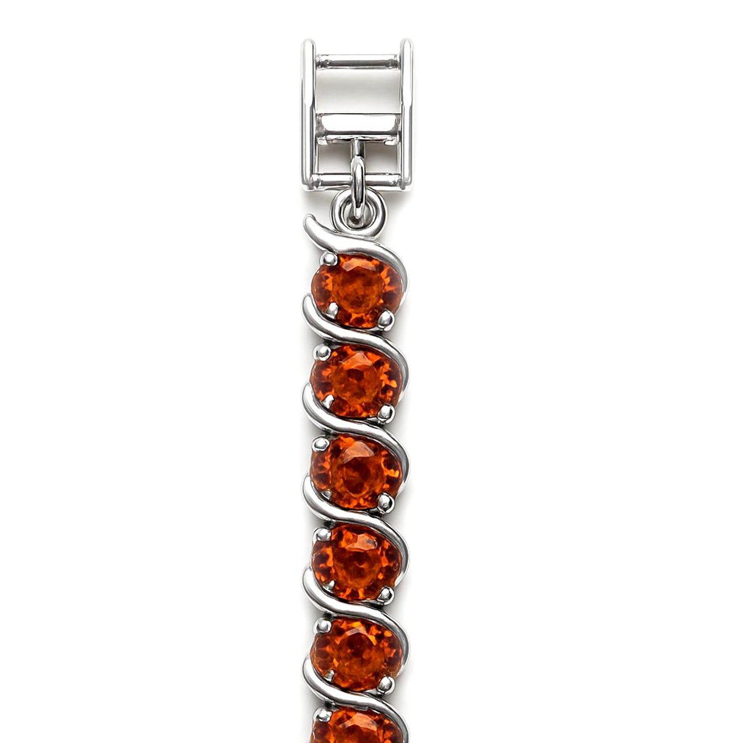 Sterling Silver Bracelet Orange Kyanite IGB-173