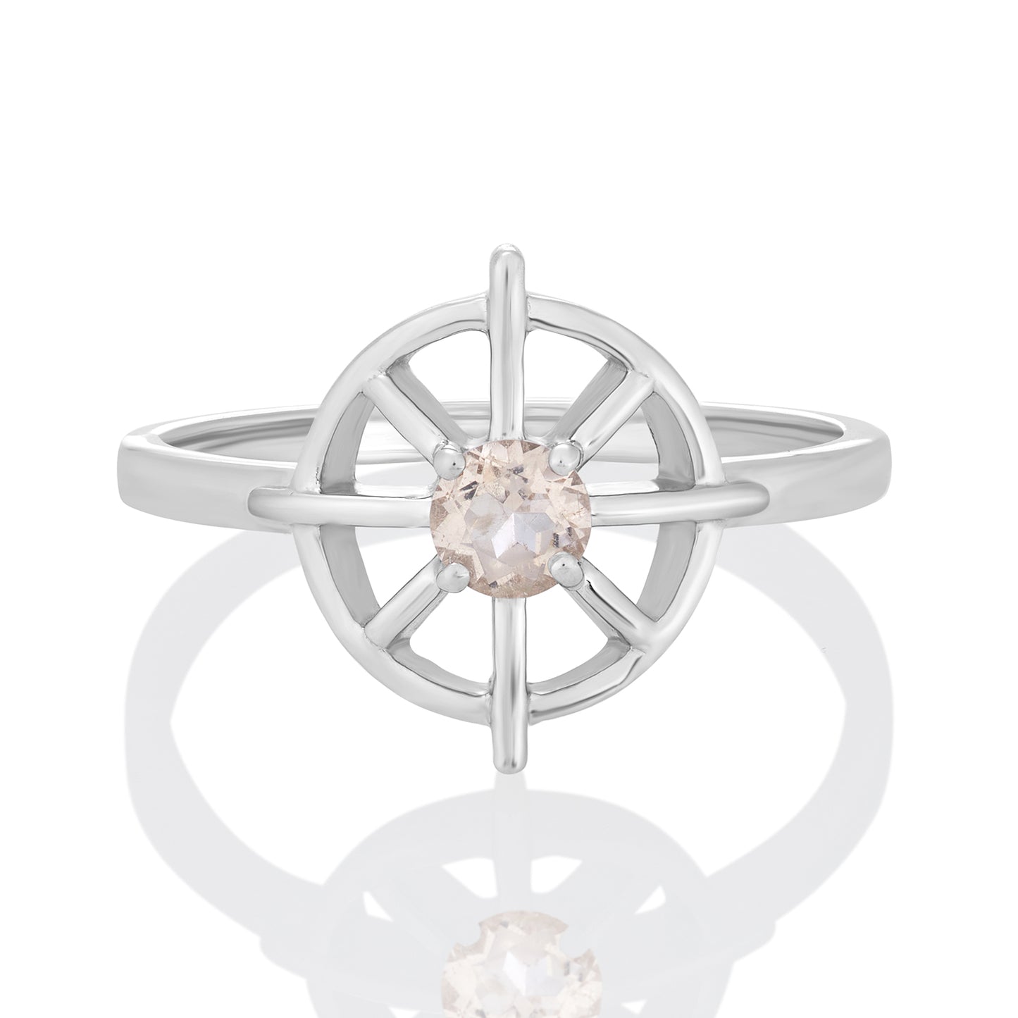 Sterling Silver Ring Morganite IGR-2147