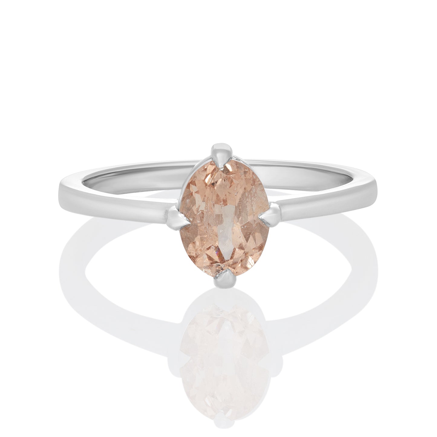 Sterling Silver Ring Morganite IGR-3041