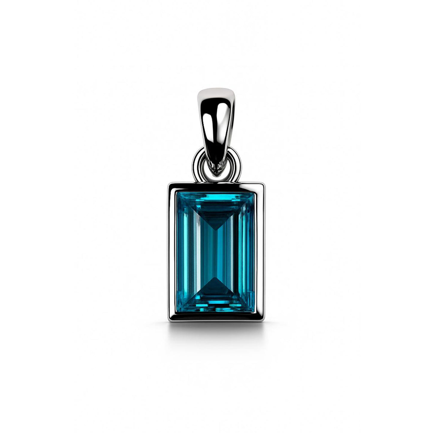 Sterling Silver Pendant Swiss Blue Topaz IGP-1151