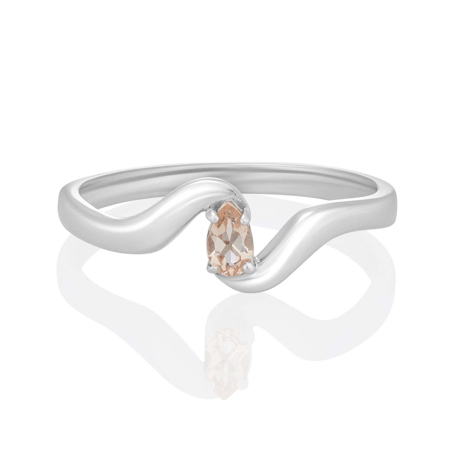 Sterling Silver Ring Morganite IGR-2949
