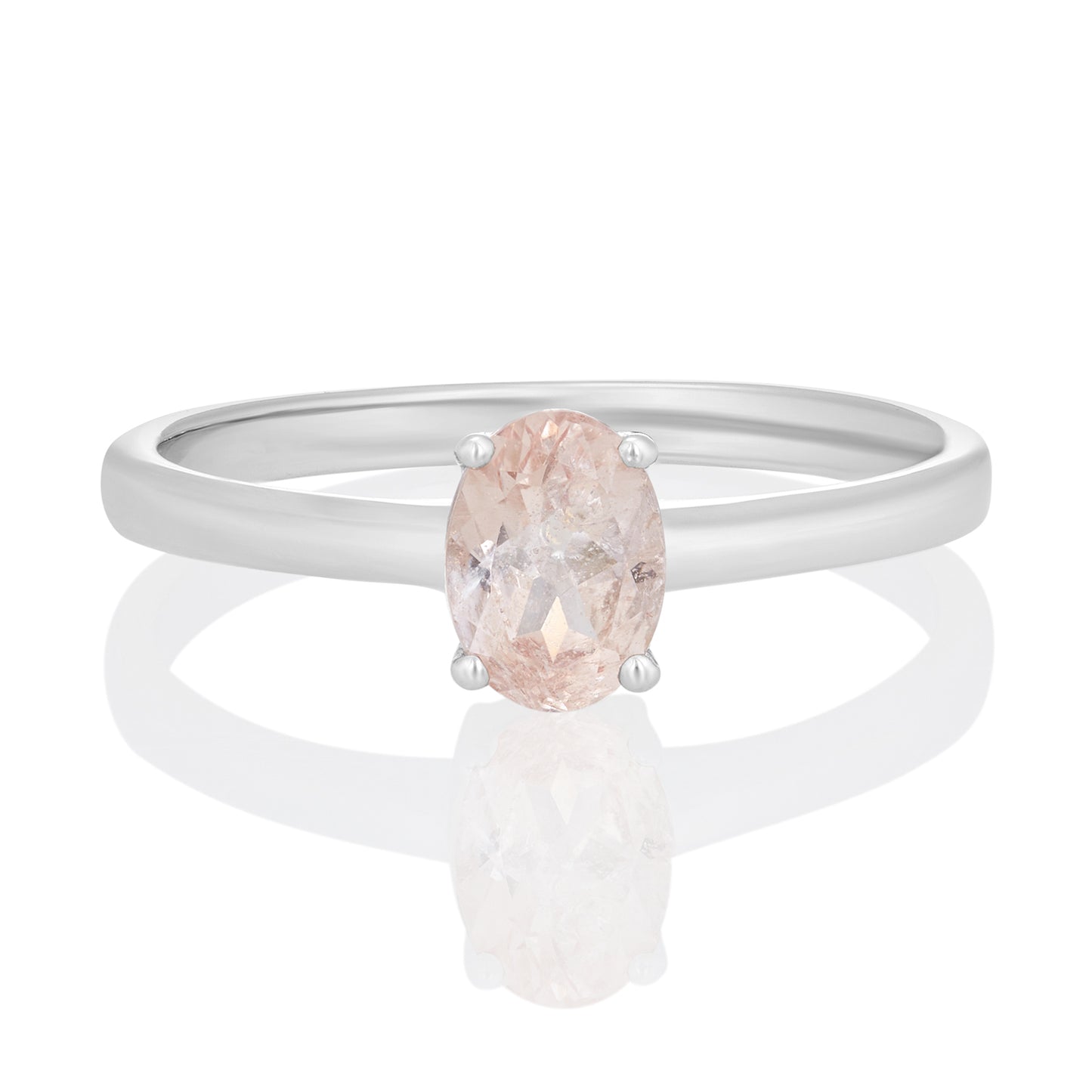 Sterling Silver Ring Morganite IGR-242