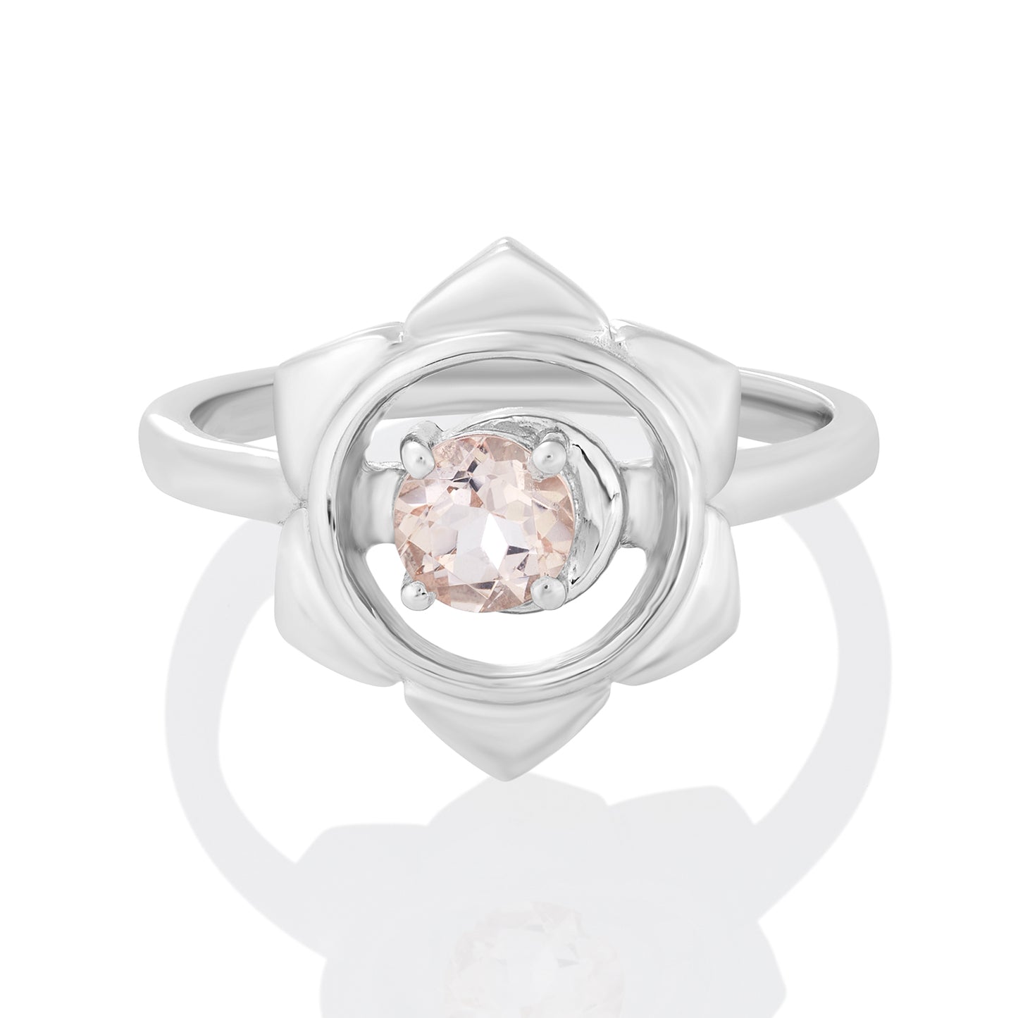 Sterling Silver Ring Morganite IGR-2140