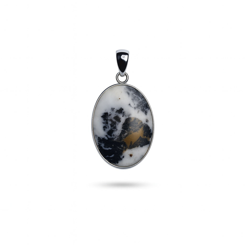 Sterling Silver Pendant Zebra Skin Jasper