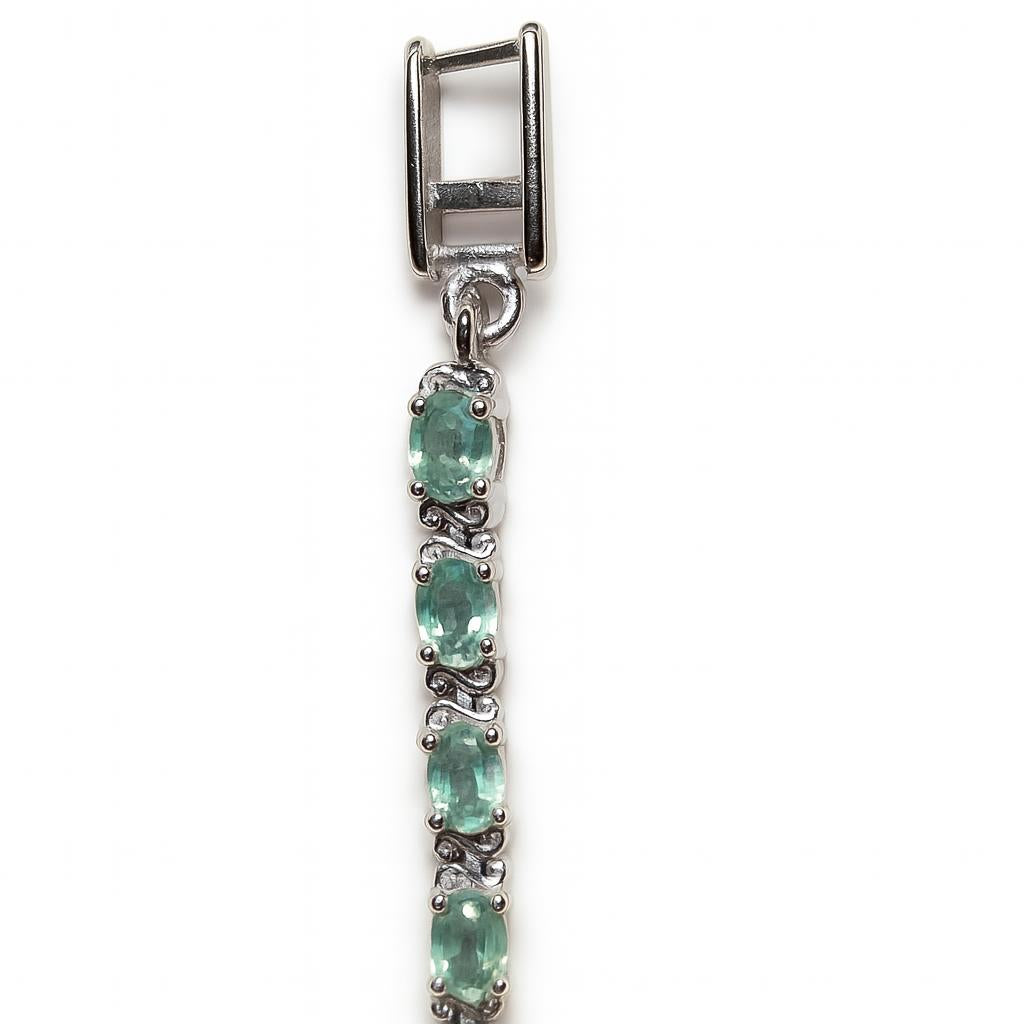 Sterling Silver Bracelet Green Kyanite IGB-177