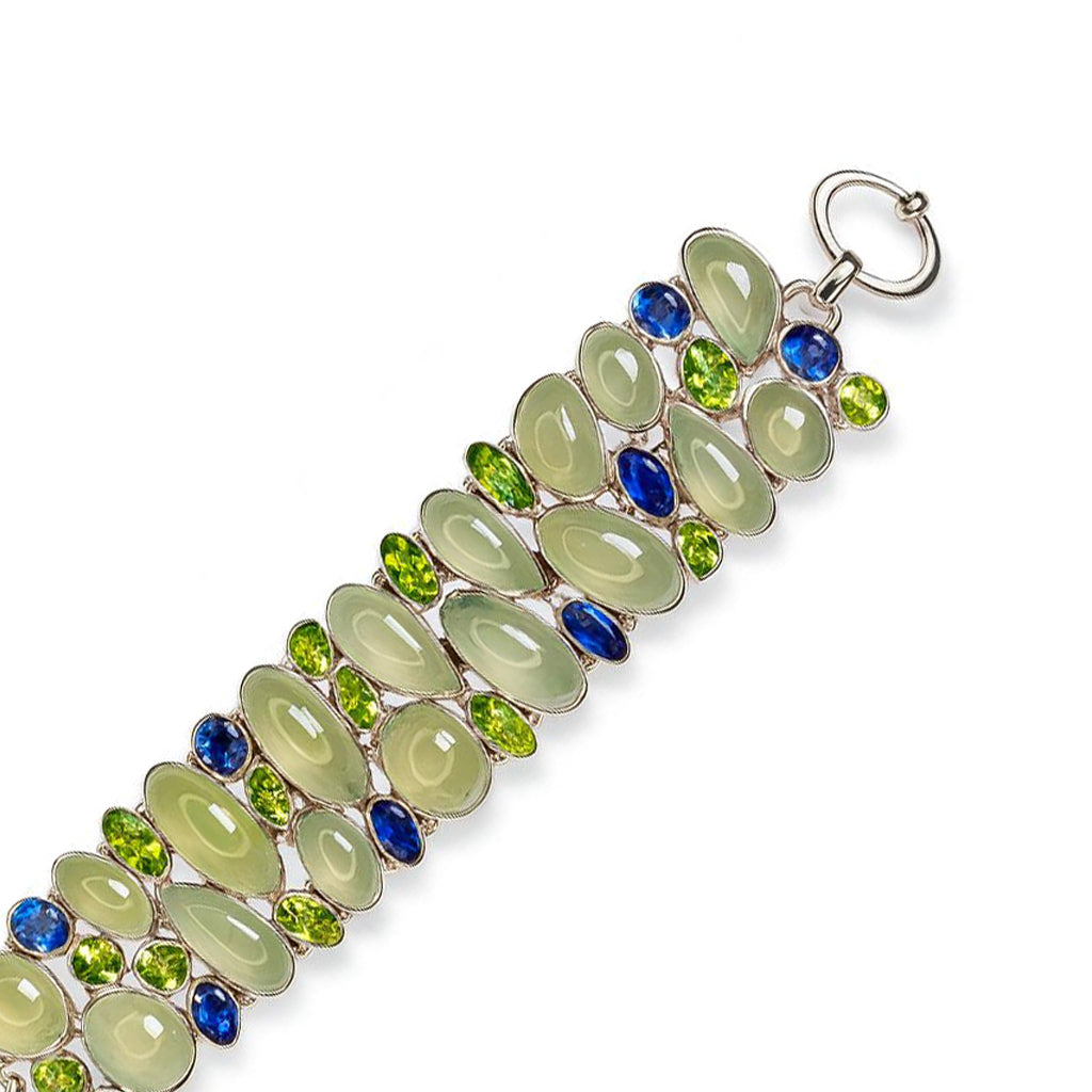 Sterling Silver Bracelet Prehnite