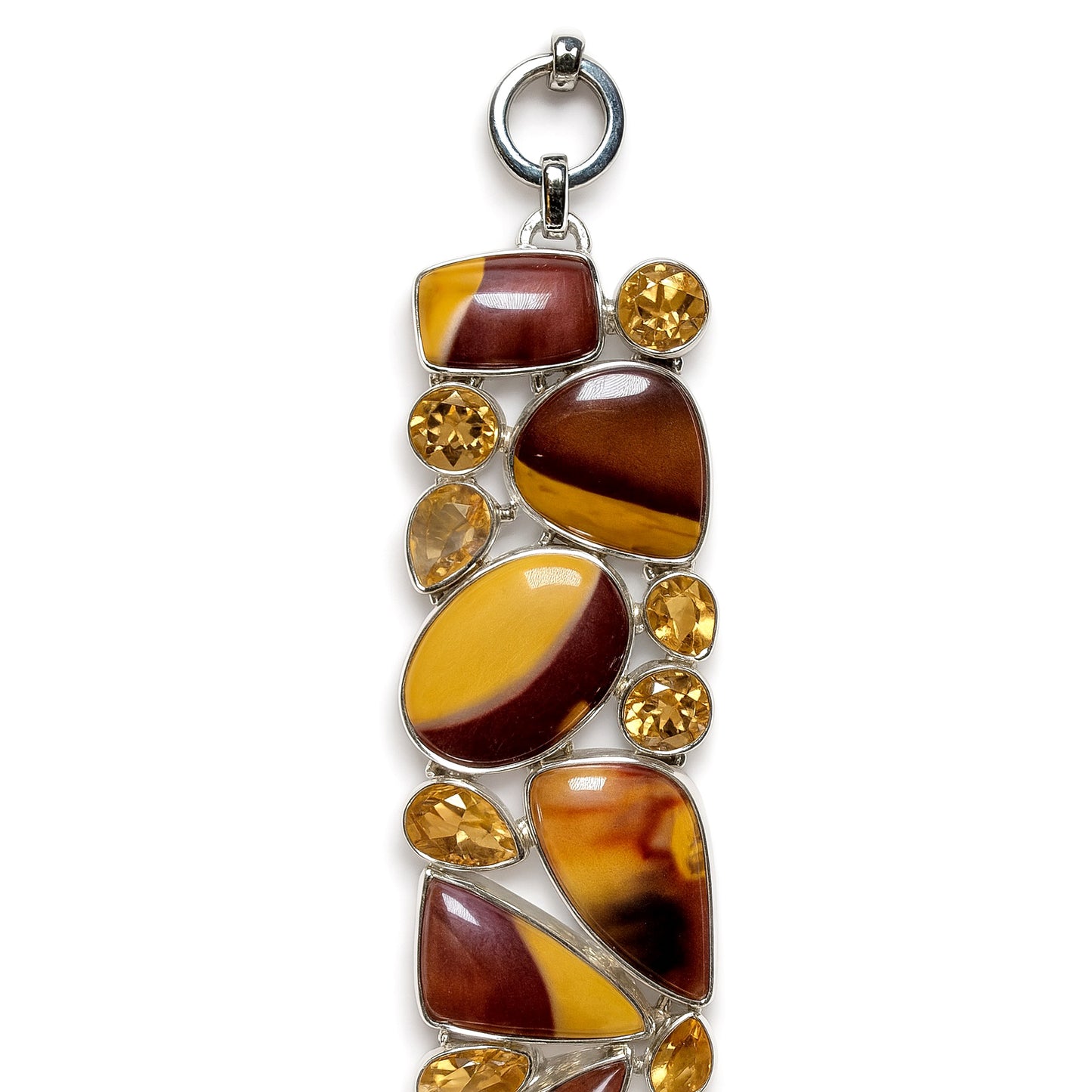 Sterling Silver Bracelet Mookaite Citrine