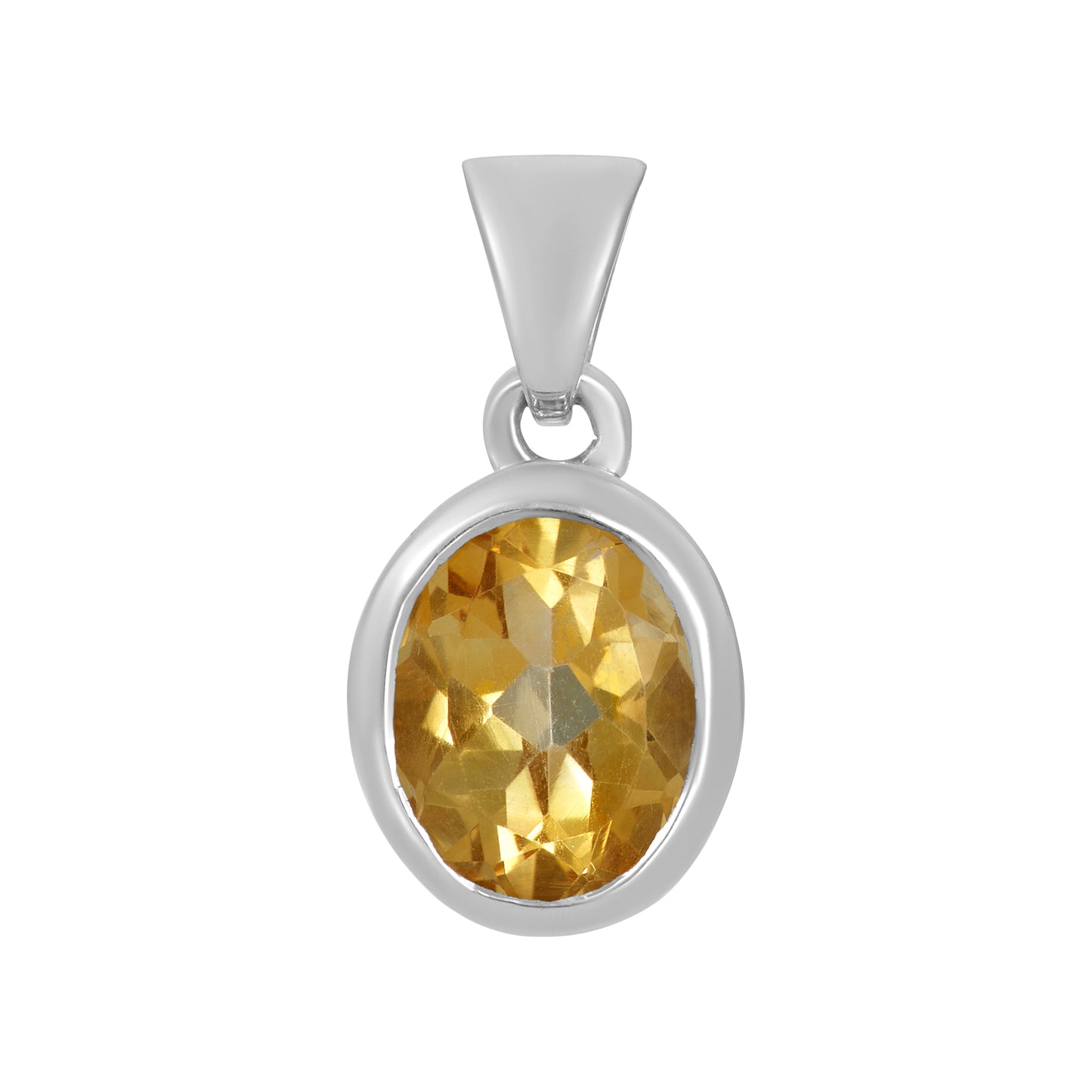 Sterling Silver Pendant Citrine IGP-734