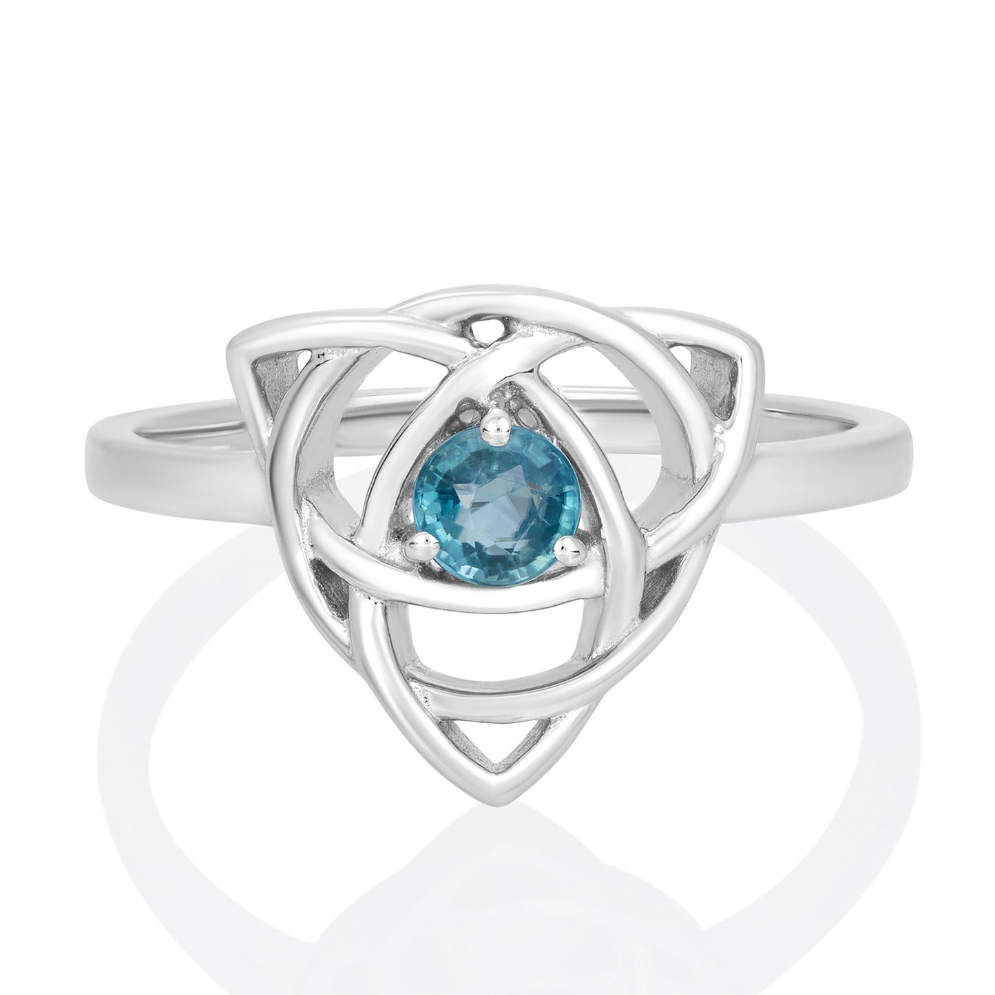 Sterling Silver Ring Blue Cubic Zirconia IGR-2142 Size 8