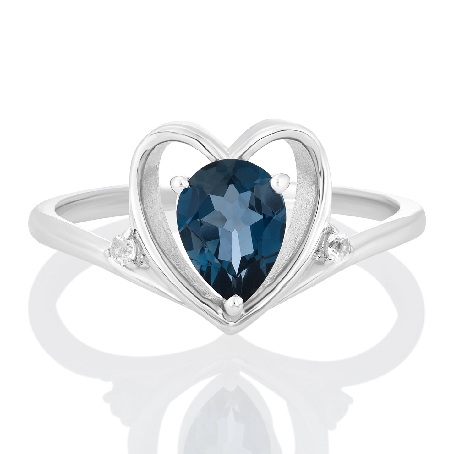 Sterling Silver Ring London Blue Topaz IGR-379 Size 10