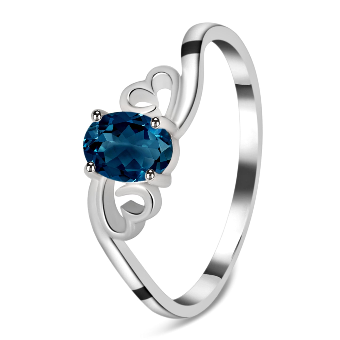 Sterling Silver Ring London Blue Topaz IGR-368 Size 6