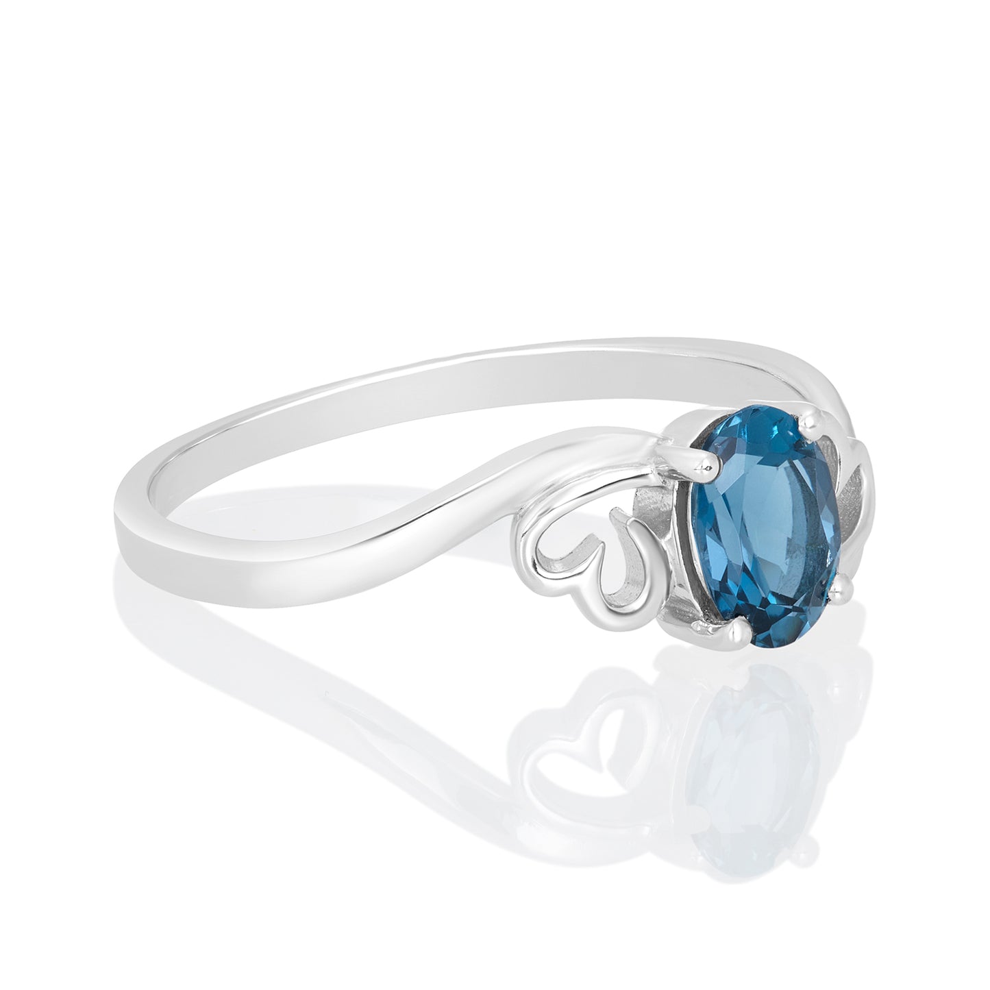 Sterling Silver Ring London Blue Topaz IGR-368 Size 9