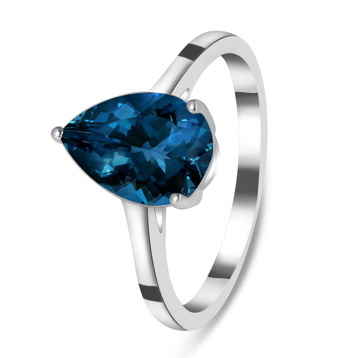 Sterling Silver Ring London Blue Topaz IGR-2570 Size 10