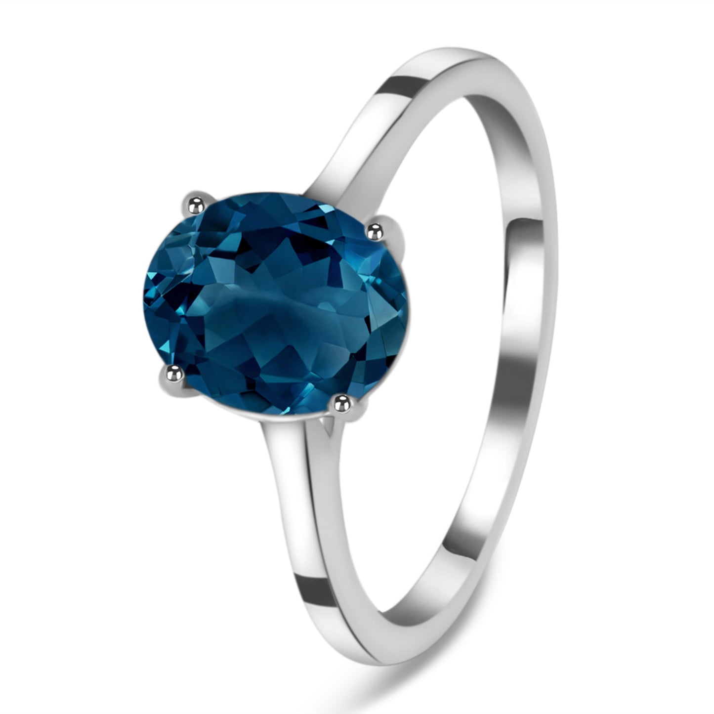 Sterling Silver Ring London Blue Topaz IGR-3063 Size 7