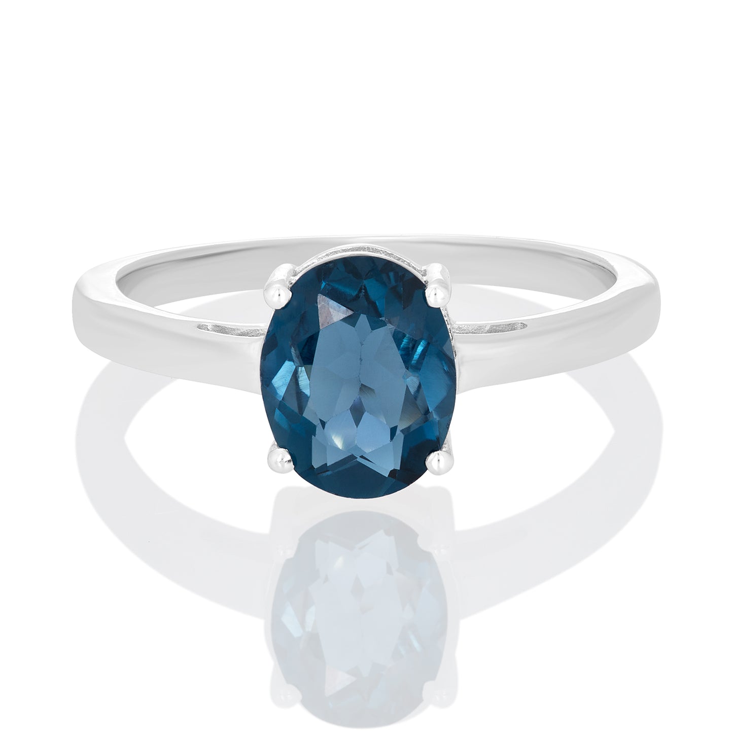 Sterling Silver Ring London Blue Topaz IGR-3063 Size 9