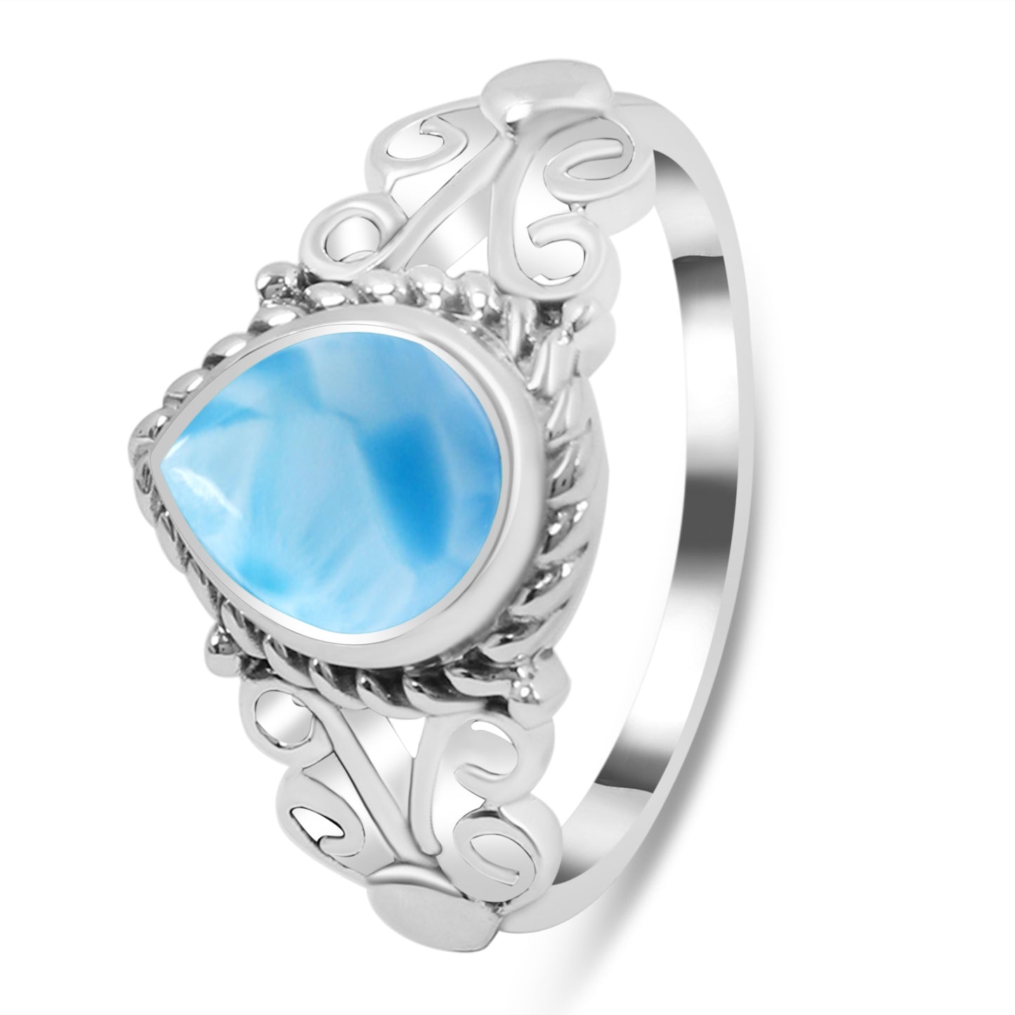 Sterling Silver Ring Larimar IGR-199 Size 9