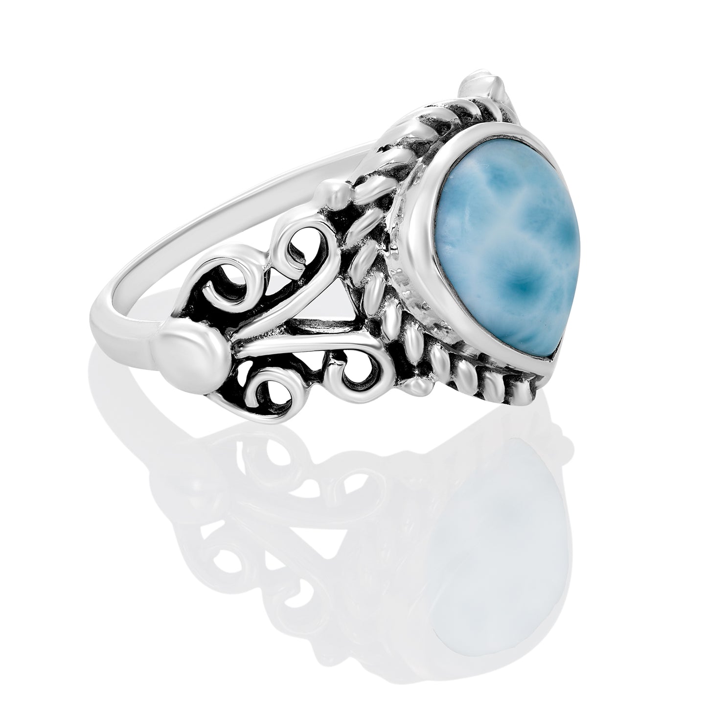 Sterling Silver Ring Larimar IGR-199 Size 6