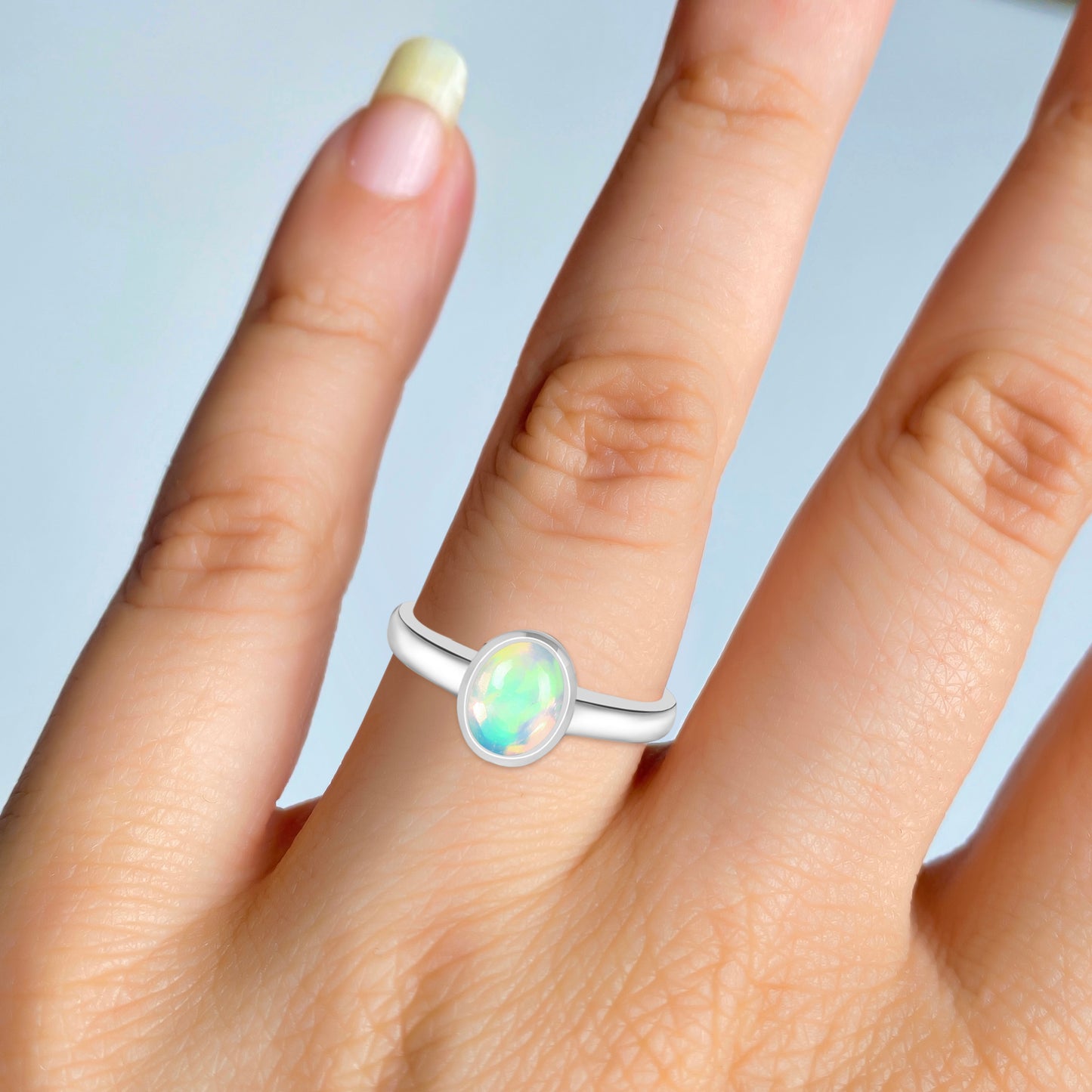 Sterling Silver Ring Opal IGR-1886 Size 6