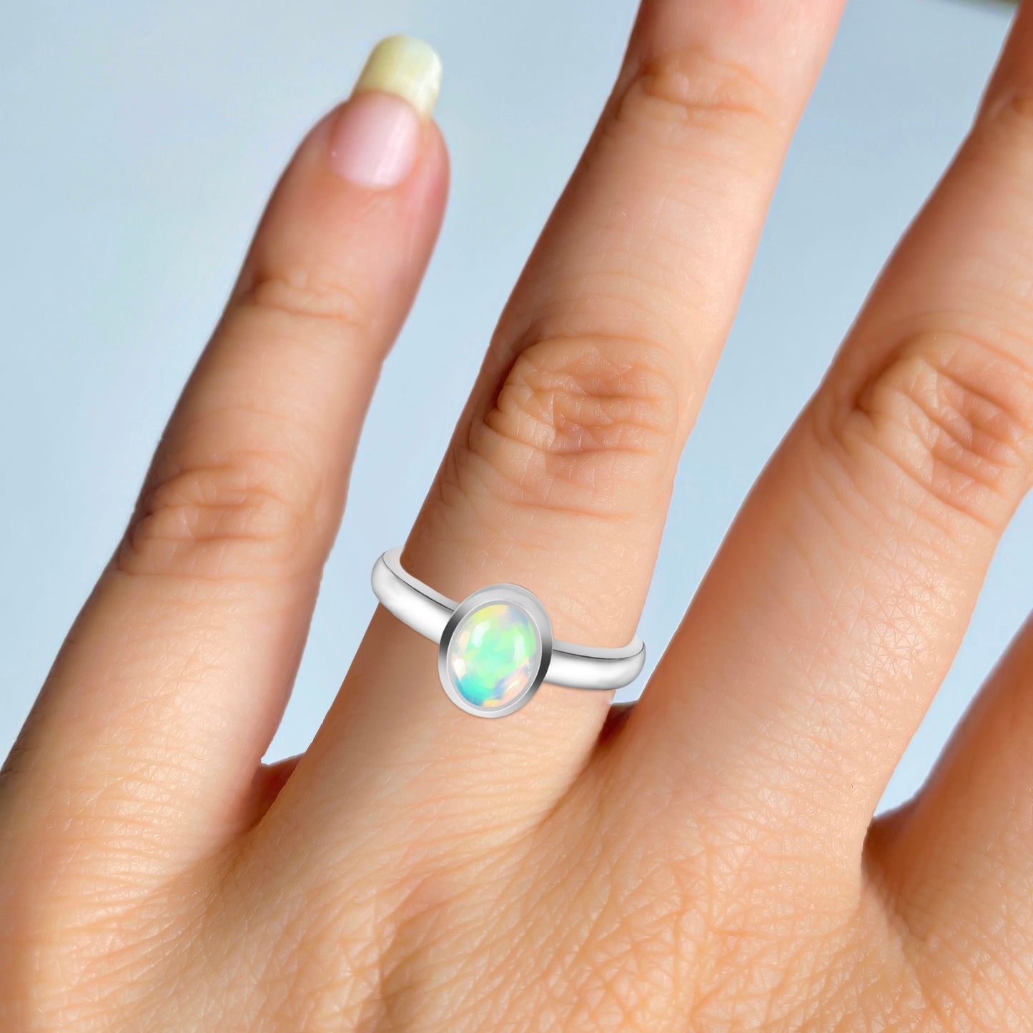 Sterling Silver Ring Opal IGR-4009 Size 9