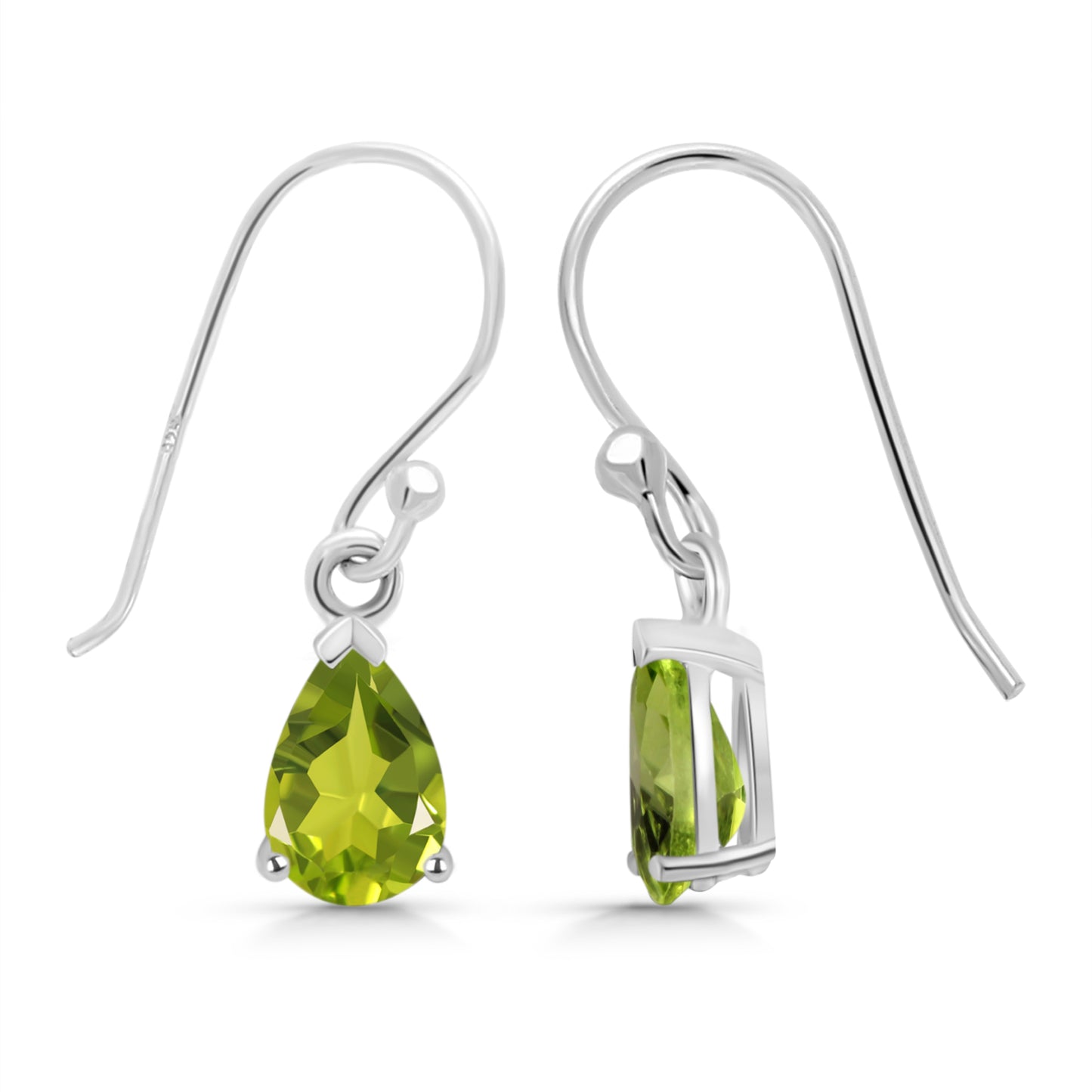Sterling Silver Earrings Peridot IGE-677