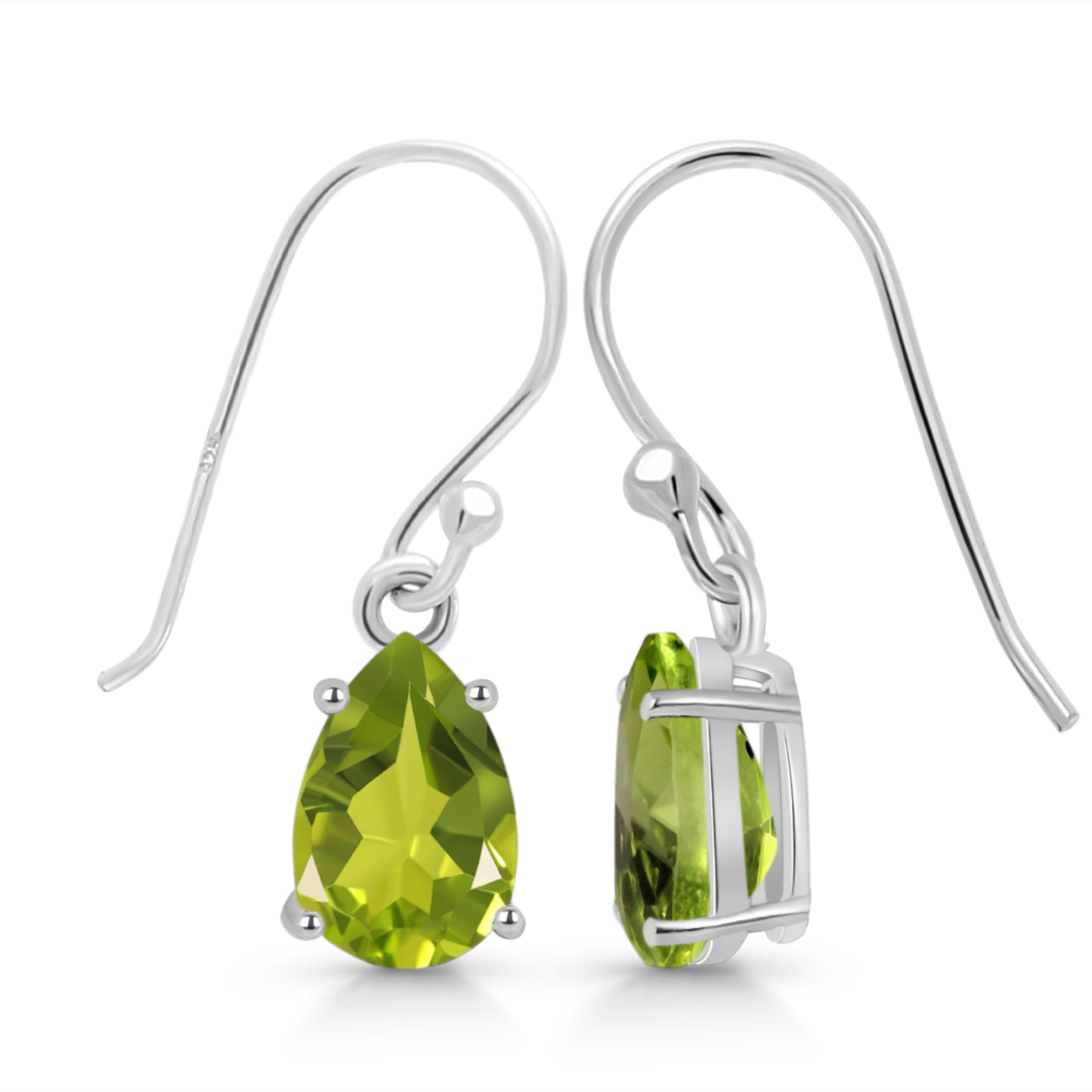 Sterling Silver Earrings Peridot IGE-980