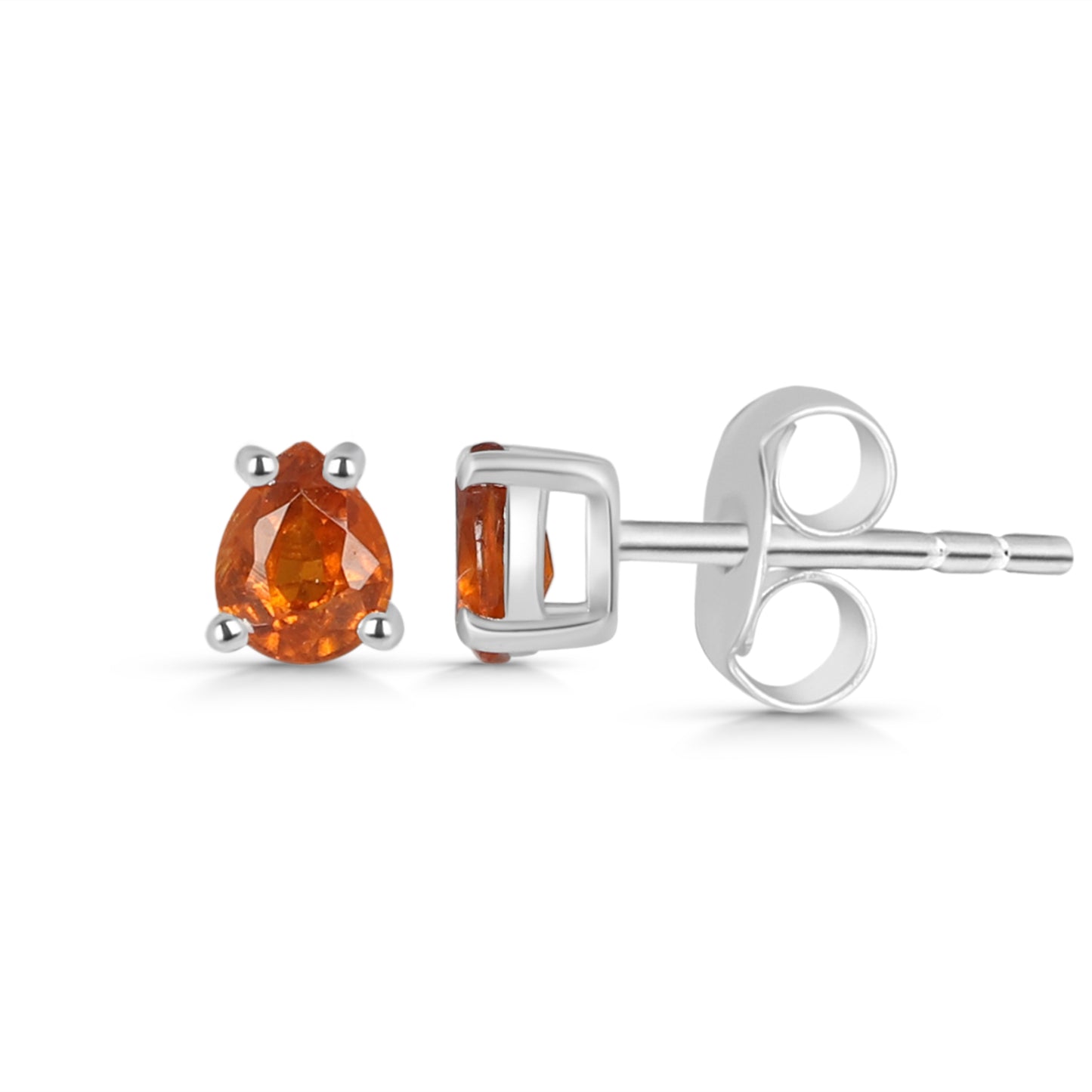 Sterling Silver Earrings Orange Kyanite IGE-1363