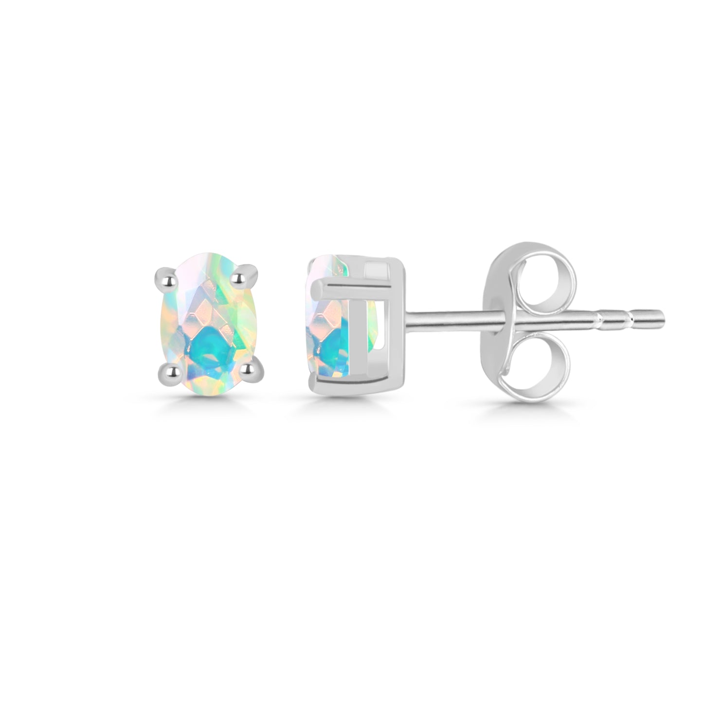 Sterling Silver Earrings Opal IGE-1154