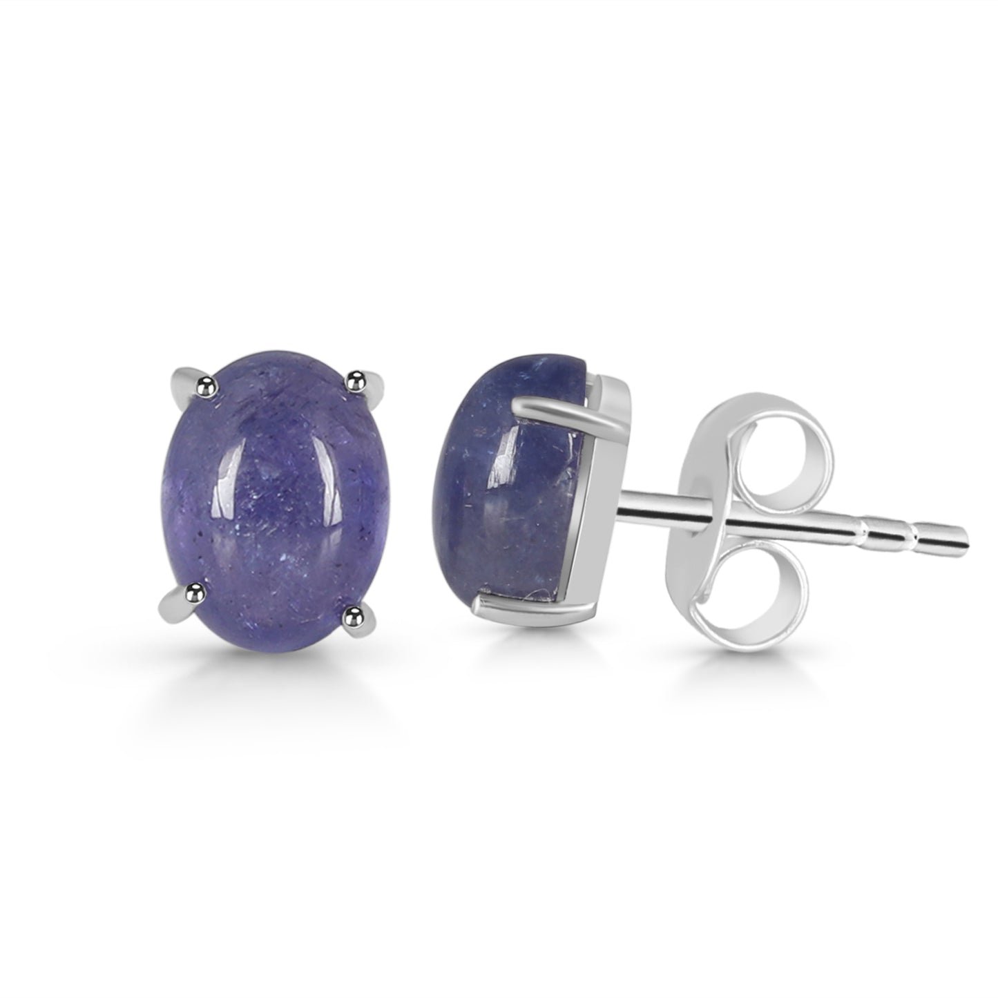 Sterling Silver Earrings Tanzanite IGE-678