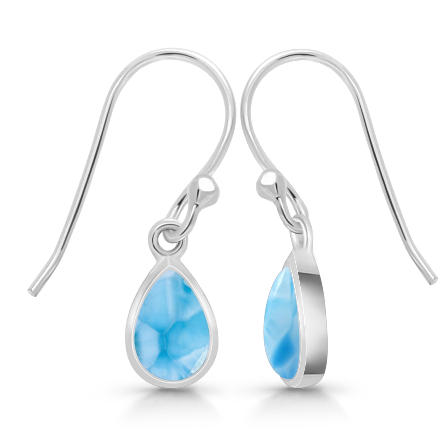Sterling Silver Earrings Larimar IGE-1117