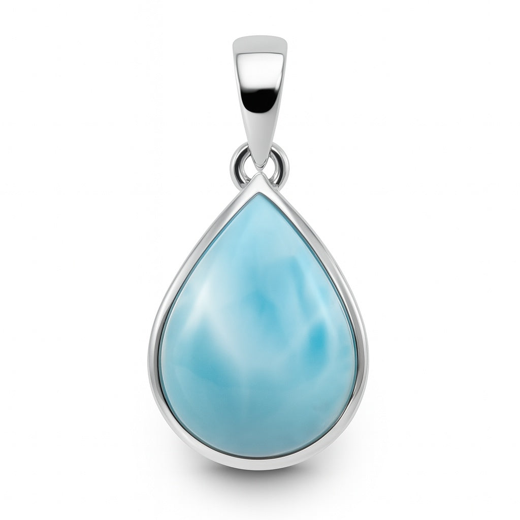 Sterling Silver Pendant Larimar IGP-475