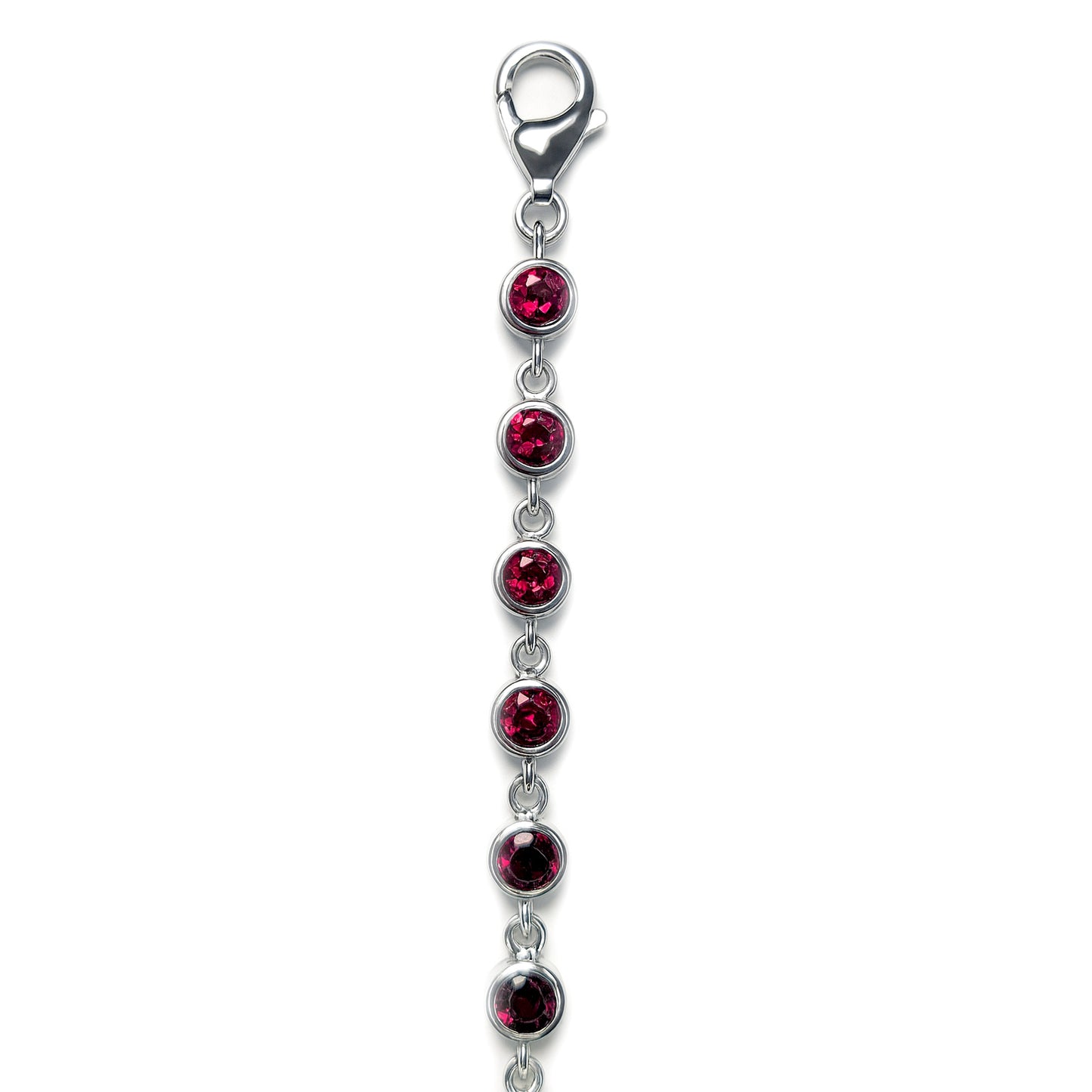 Sterling Silver Bracelet Rhodolite Garnet IGB-116