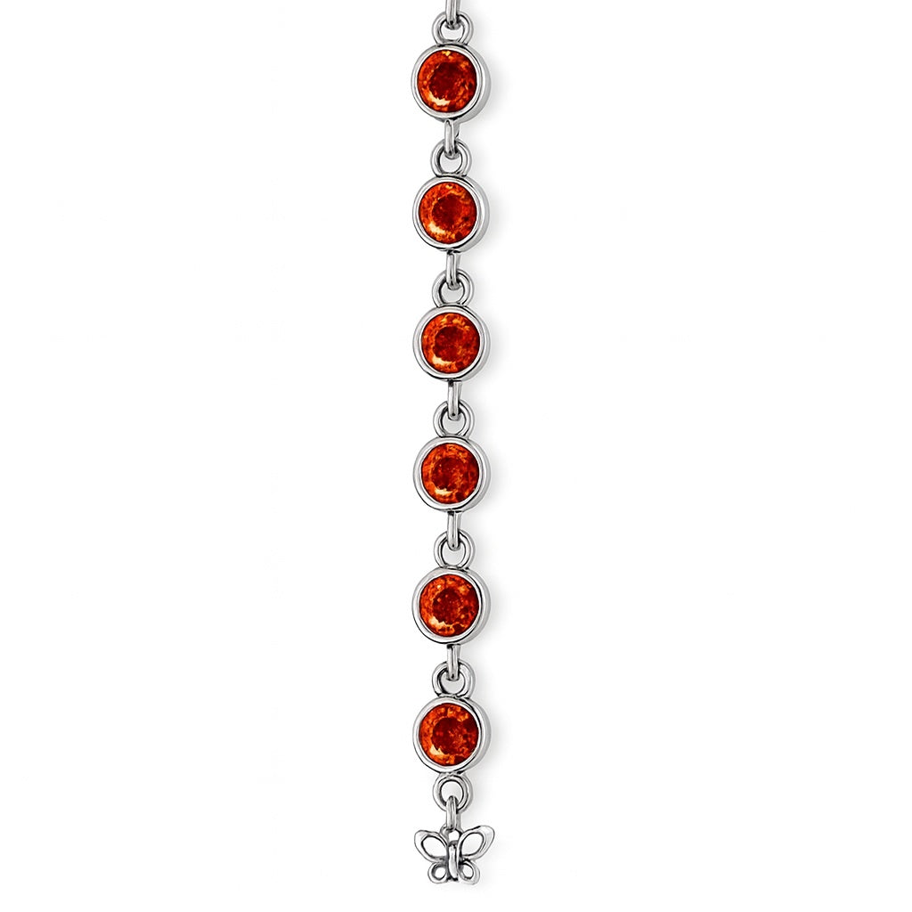 Sterling Silver Bracelet Orange Kyanite IGB-113